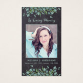 ユーカリ素朴カリ悔やみや弔慰葬儀祈りの言葉カード (正面)