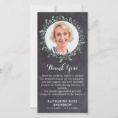 ユーカリ素朴カリ植樹記念写真葬儀 サンキューカード (正面)