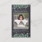 ユーカリ素朴カリ石板メモリアル祈りの言葉カード コーリングカード (正面)