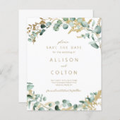 ユーカリ素朴カリ緑のセージ緑のボホバジェット (正面/裏面)