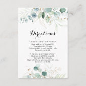 ユーカリ素朴カリ金ゴールドフローラ結婚の方向 エンクロージャーカード (正面)