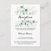 ユーカリ素朴カリ金ゴールドフローラ結婚披露宴 エンクロージャーカード (正面)