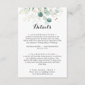 ユーカリ素朴カリ金ゴールドフローラ結婚詳細 エンクロージャーカード (正面)