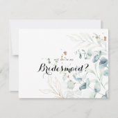 ユーカリ素朴カリ金ゴールドフローラ花嫁の提案 ノートカード (正面)