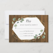 ユーカリ素朴カリ | 幾何結婚の 出欠カード (正面)