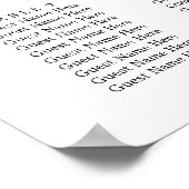 ユーカリ素朴グリーの結婚シーティングチャート ポスター (角)