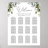 ユーカリ素朴グリーの結婚シーティングチャート ポスター (正面)