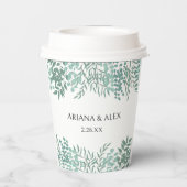 ユーカリ素朴グリー結婚ズ紙カップ 紙コップ (裏面)