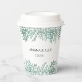 ユーカリ素朴グリー結婚ズ紙カップ 紙コップ (正面)