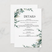 ユーカリ素朴グリー結婚ズ エンクロージャーカード (正面/裏面)