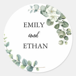 ユーカリ素朴グリー結婚ズ ラウンドシール