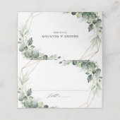 ユーカリ素朴グ幾何結婚物 プレイスカード (外部開封)