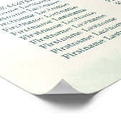 ユーカリ素朴グ結婚リー座席表 ポスター (角)