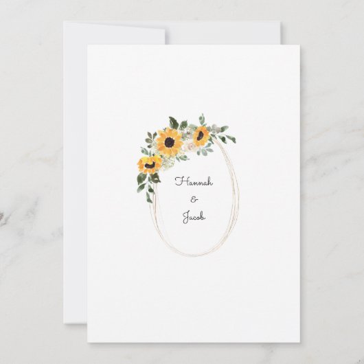 ユーカリ素朴ス結婚フラワー 招待状 (裏面)