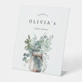 ユーカリ素朴パスブライダルシャワーへようこそ 台座サイン (正面)