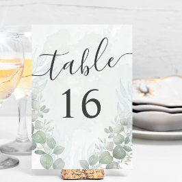 ユーカリ素朴プサージグリーン結婚ズ テーブルナンバー