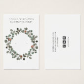 ユーカリ素朴プスイヤリングジュエリー表示カード (正面&裏面)