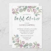 ユーカリ素朴プスクウォーター色 招待状 (正面/裏面)