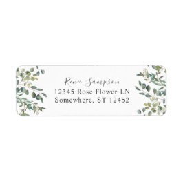 ユーカリ素朴プスグリーンリーデュオ5差出人住所 ラベル