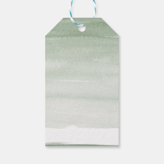 ユーカリ素朴プスグリーンリーブライダルシャワー ギフトタグ (裏面)