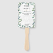 ユーカリ素朴プスグリーンリー結婚式 プログラム ハンドファン (正面)