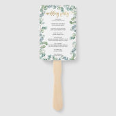 ユーカリ素朴プスグリーンリー結婚式 プログラム ハンドファン (裏面)