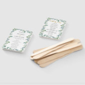 ユーカリ素朴プスグリーンリー結婚式 プログラム ハンドファン (組立なし)