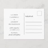 ユーカリ素朴プスセージ緑の保存日付 ポストカード (裏面)