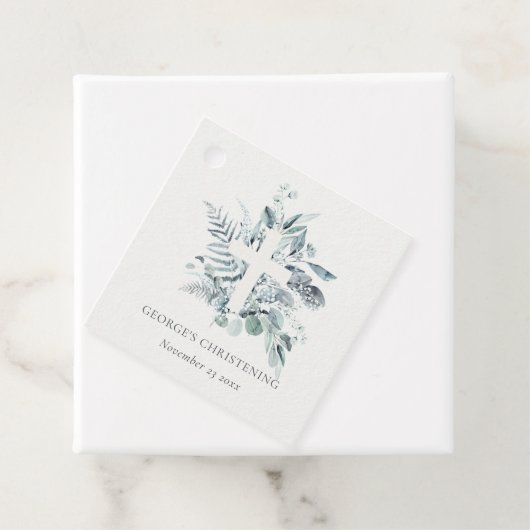 ユーカリ素朴プスファーンブロージクロス《キリスト教》洗礼式や命名式 フェイバータグ (インサイチュ)