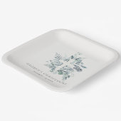 ユーカリ素朴プスファーンブロージクロス《キリスト教》洗礼式や命名式 ペーパープレート (傾斜あり)