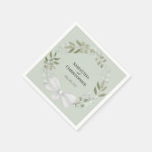 ユーカリ素朴プスリースエレガントグリ結婚ーン スタンダードカクテルナプキン (角)