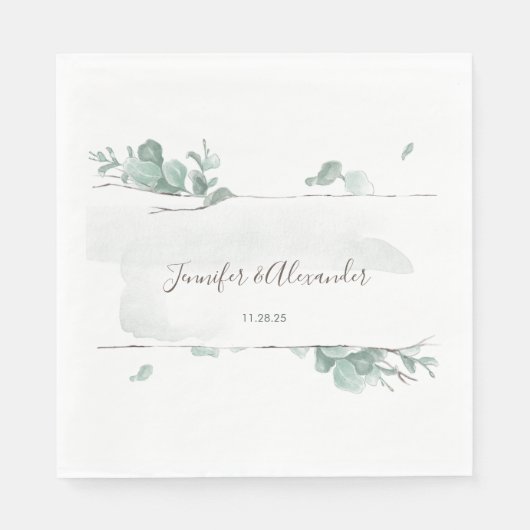 ユーカリ素朴プス スタンダードランチョンナプキン (正面)