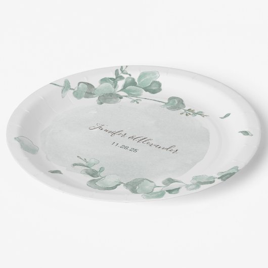 ユーカリ素朴プス ペーパープレート (アングル)