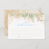 ユーカリ素朴プタスガーランドベイビーシャワーバルーンEnc エンクロージャーカード (正面/裏面)