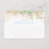 ユーカリ素朴プタスガーランドベイビーシャワーバルーンEnc エンクロージャーカード (正面)