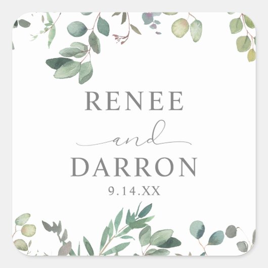 ユーカリ素朴プタスグリーンリーデュオ3スクエアシール スクエアシール (正面)