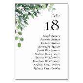 ユーカリ素朴プタスゲストネーム結婚ズ テーブルナンバー (裏面)