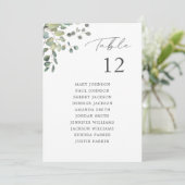 ユーカリ素朴プタステーブル番号座席表 招待状 (スタンド正面)