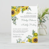 ユーカリ素朴プタスヒマワリ結婚イスラム 招待状 (スタンド正面)