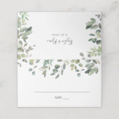 ユーカリ素朴プタス座席表 プレイスカード (外部開封)