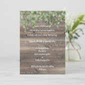 ユーカリ素朴プタス滝結婚式招待状 招待状 (スタンド正面)