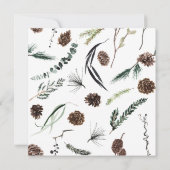 ユーカリ素朴プテスダスティリースクリスマスパーティー 招待状 (裏面)