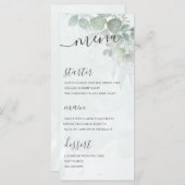 ユーカリ素朴プトゥスの葉のグ結婚リーン メニュー (正面/裏面)