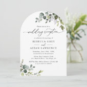 ユーカリ素朴プトゥスアーチグリーナリーウェディングレセプション 招待状 (スタンド正面)