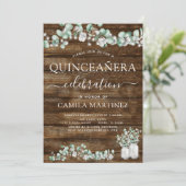 ユーカリ素朴プトゥスウッドキンセアニェラお祝い 招待状 (スタンド正面)