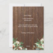 ユーカリ素朴プトゥスウッドI DO婚約招待状 シーズンカード (裏面)