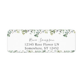 ユーカリ素朴プトゥスグリーンリーデュオ3差出人住所 ラベル