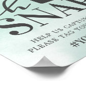 ユーカリ素朴プトゥスグリーン金ゴールドオスナップ ポスター (角)