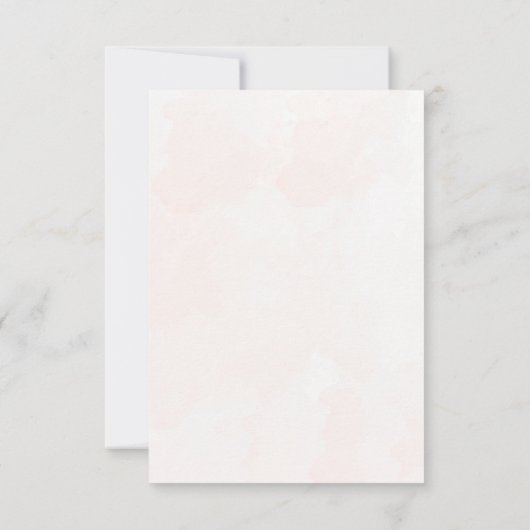 ユーカリ素朴プトゥスグリーン&コーラルウォーター結婚カラー 招待状 (裏面)