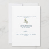 ユーカリ素朴プトゥスサンフラワーティール(緑がかった色)ブライダルシャワー 招待状 (裏面)